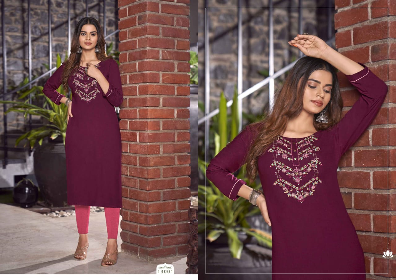  Lily 24 By Kalaroop Designer Kurtis Catalog